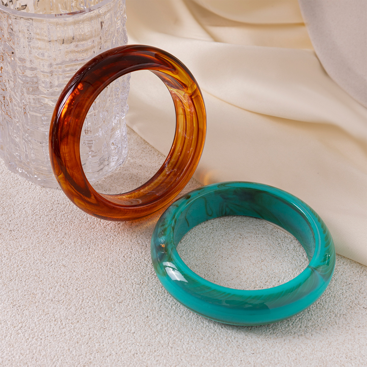 Tina transfronteriza Europa y América acrílico anillo pulsera mujer ins explosión multicolor diseño universal sensación de joyería al por mayor image 4