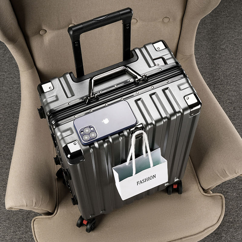 Travel Suitcase Aluminum Frame Luggage Case 24inch Thickened Large Capacity Password Lock Suitcase for Men and Women, Durable Student Trolley Case, Carry-On Suitcase Travel Suitcase Aluminum Frame Luggage Case 24inch Thickened Large Capacity Password Lock Suitcase for Men and Women, Durable Student Trolley Case, Carry-On Suitcase