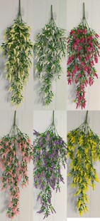 69 Mesh Artificial Hanging Wall Hanging Decorative Flowers Artificial Violet Fake Flowers Wall Hanging Basket Hanging Wall Fake Flowers New Lavender