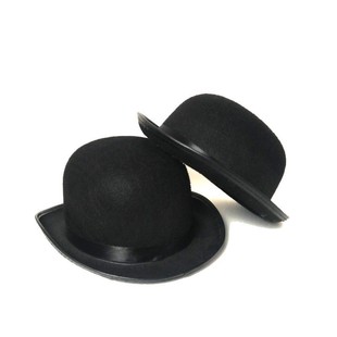 Cross-border factory direct sales Chaplin children's black small round top hat masquerade festival costume props