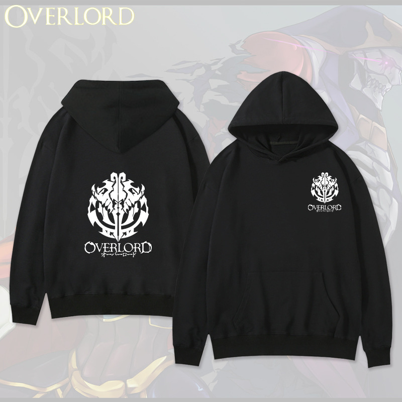 Suéter con capucha perimetral del rey de los muertos OVERLORD Suéter holgado bidimensional del rey de los huesos Tendencia