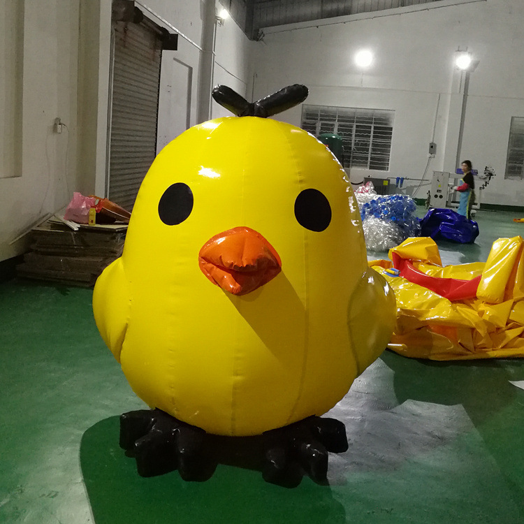 厂家新款充气小黄鸡模型加厚PVC卡通 展览器材广告拱门节庆用品