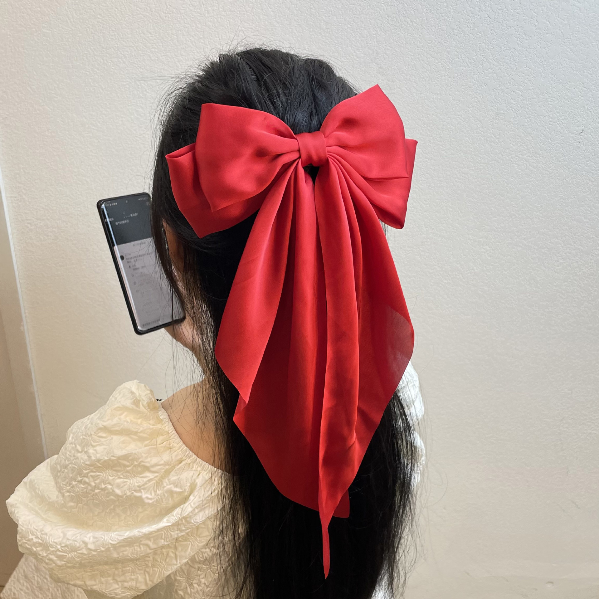 Women's Elegant Glam Bow Knot Satin Hair Clip display picture 1