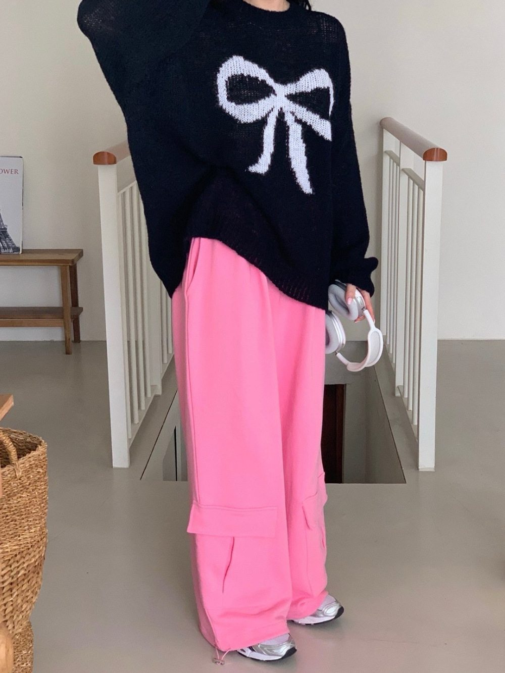 420g Weight Long Sleeve Sleeve Length Pullovers Placket Type Spandex, knit Fabric Type Long Top Length Knitwear Tops Type Daily Occasion Round Neck Neckline Loose Fit Type Bow Knot Pattern Spring, Autumn Season Women's Gender Casual, Elegant Style Wholesale Women's Casual Elegant Bow Knot Long Sleeve Sweaters & Cardigans 1