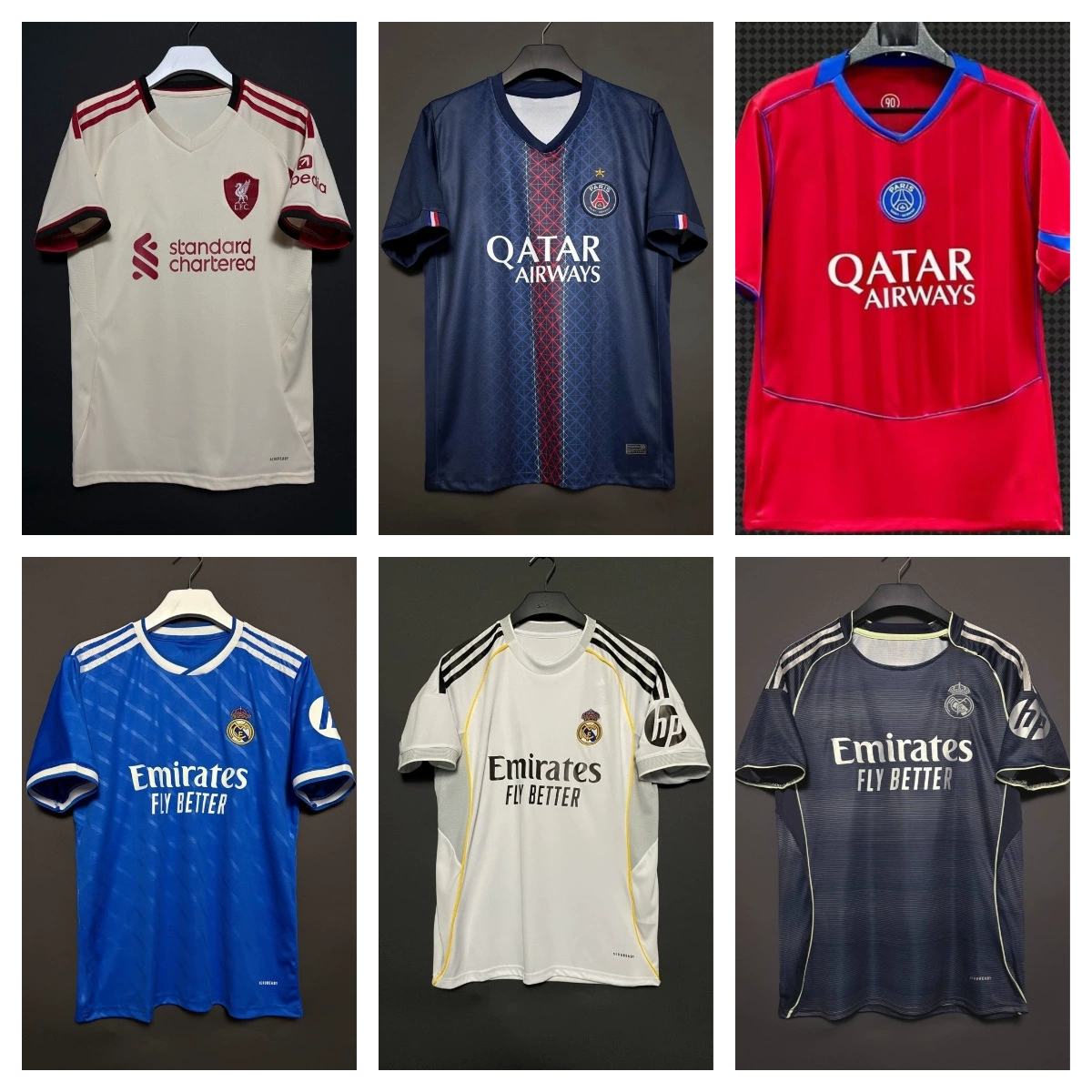 2526 популярных фанатов Реал Мадрид, Мбаппе, Барселона, Ярмар # 10 футболок Премьер-лиги для взрослых с напечатанными номерами и бесплатной доставкой