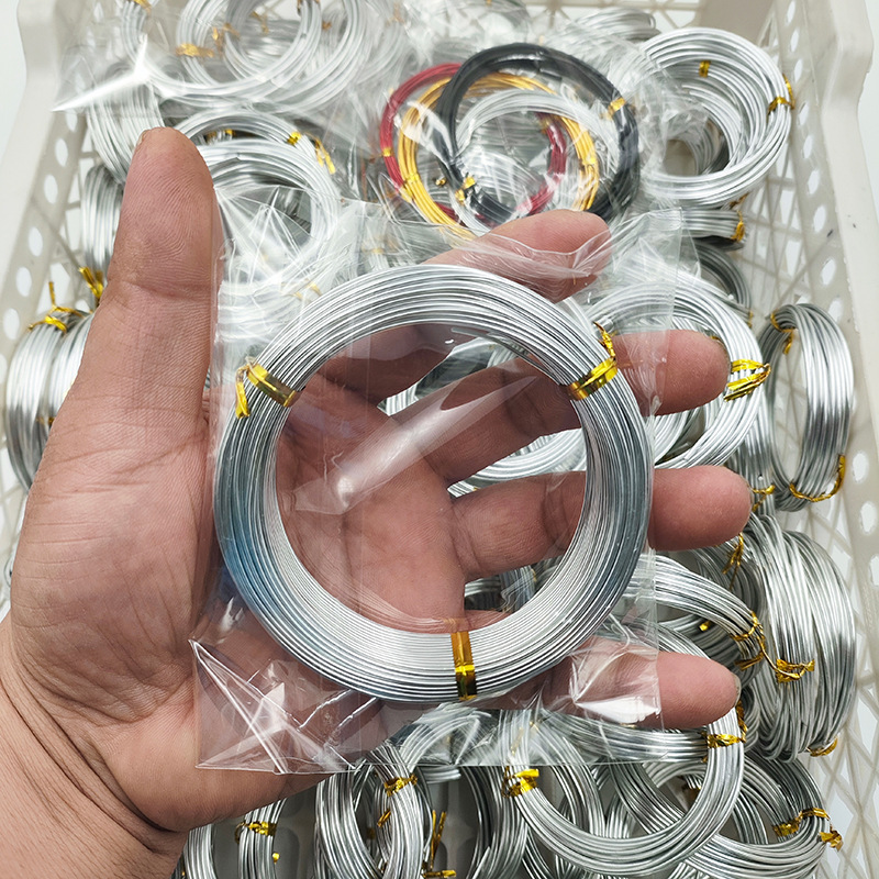 彩色手工铝线小卷5米10米30米编织造型氧化工艺线diy珠宝制作铝丝