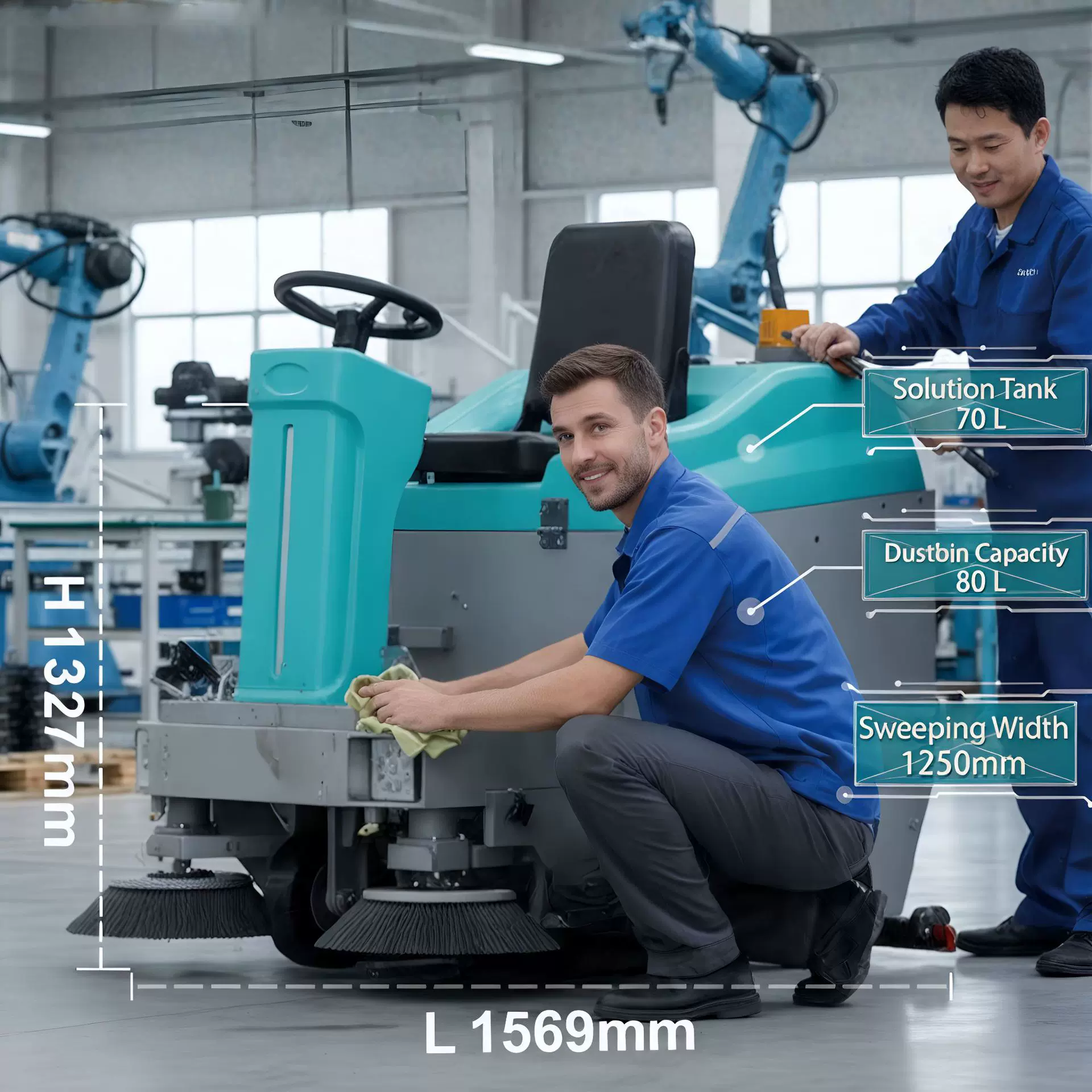 驾驶式扫地机环卫工业工厂车间扫地学校景区医院道路全自动清扫车