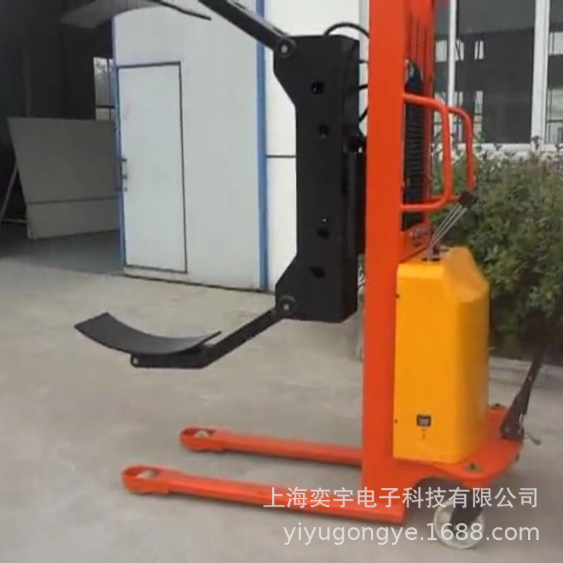 小型半自动抱夹翻转车电动夹抱机环抱式纸卷堆高搬运液压加包叉车
