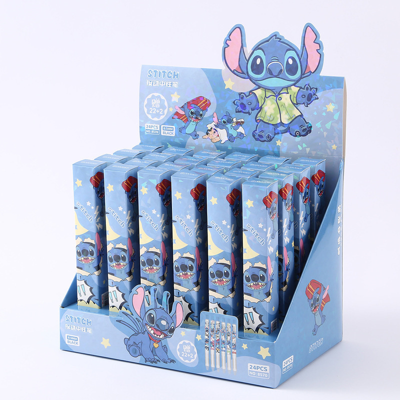 サメ猫シリーズゲルペンブラインドボックスかわいい猫フサンディ署名ペン学生書き込みスムーズプレスブラシペン|undefined
