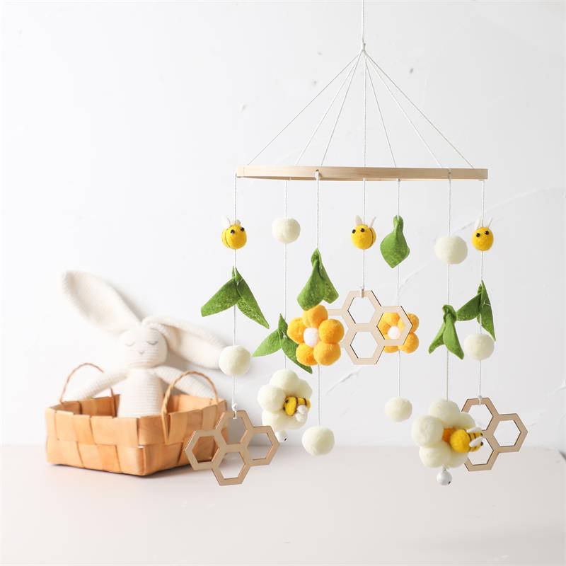 Amazon abeja flor cama Bell cochecito juguete recién nacido bebé sonajero colgante panal viento calmante campanadas viento