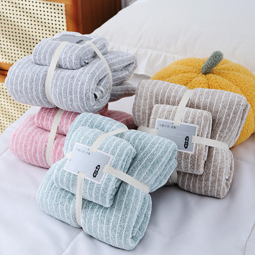 Towel and bath towel two-piece set, one-piece set, thickened gift bath towel, adult beach towel manufacturer, wholesale one piece drop shipping