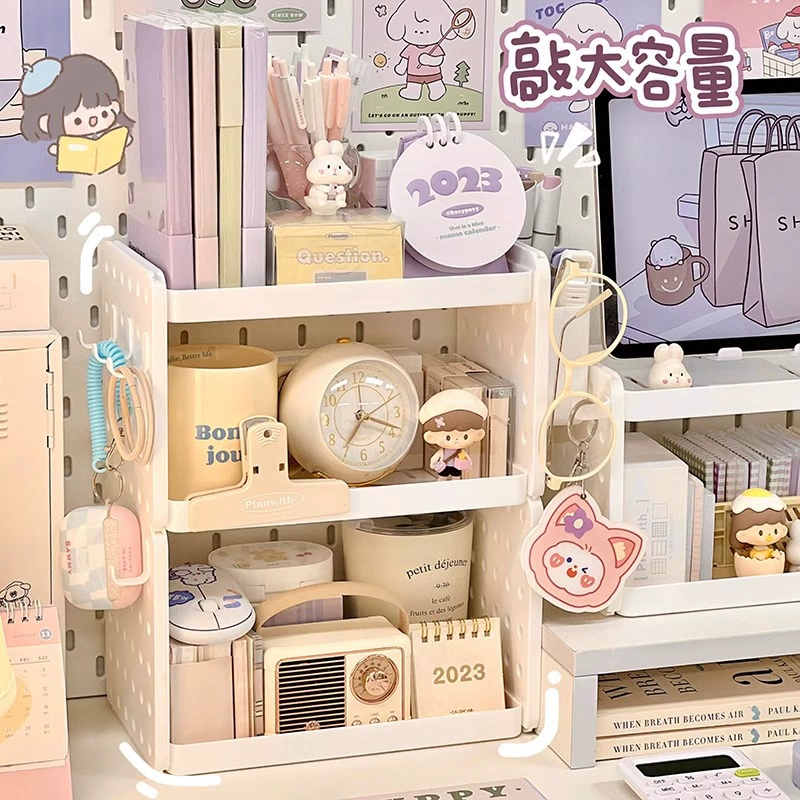 Desktop standing shelf cave board pen holder office desk storage shelf artifact workshop desk desk desk storage box