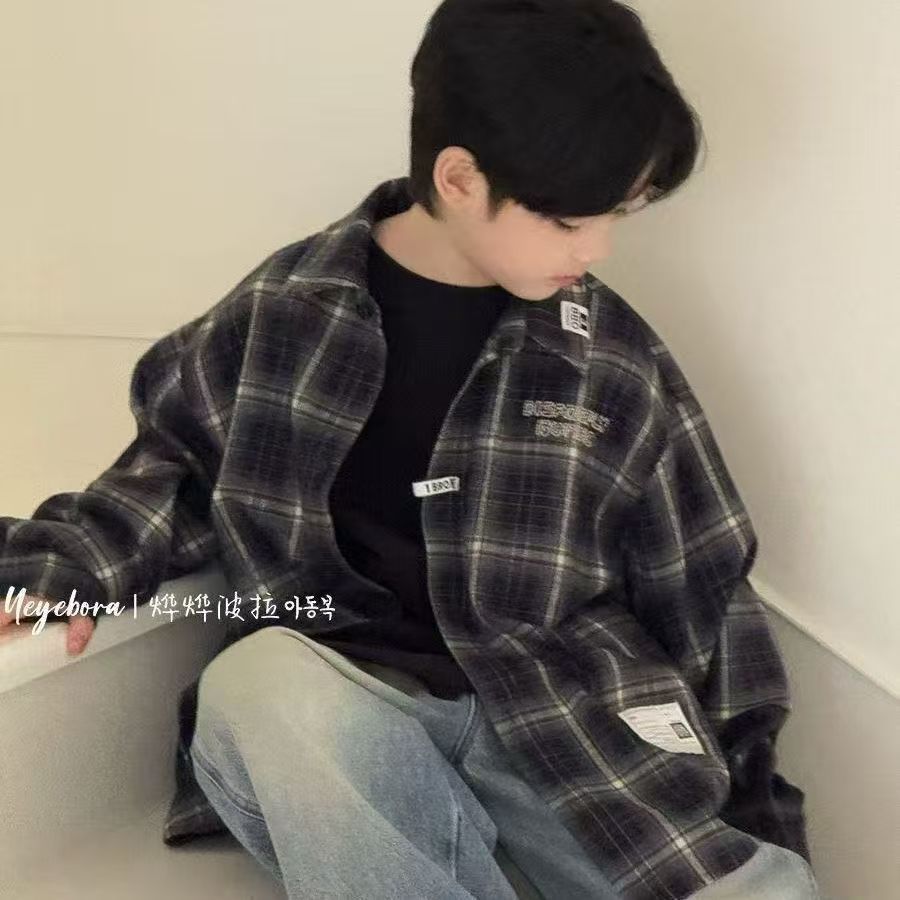 Camisas a cuadros de otoño 2025 nuevo estilo casual versátil chico guapo camisa coreana chaqueta de moda chico grande