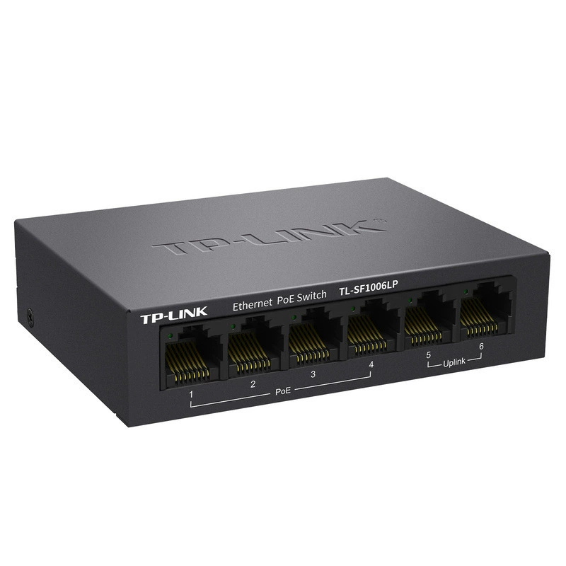 TP-LINK TL-SF1006LP 6 портов переключатель 4 порта POE питание безопасность мониторинг сеть полупроводниковый?