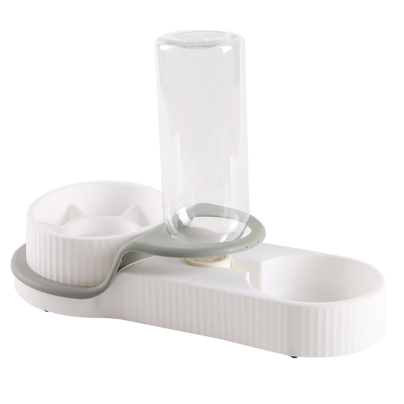 Nuevo tazón de alimentación transfronteriza para gatos alimentador automático de agua tazón para perros 2 en 1 dispensador de agua de doble uso tazón para gatos artículos para mascotas