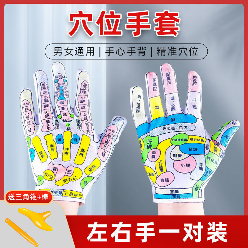 手袋ハンドセラピーマッサージツール手の反射区図モデル教育ツール|undefined