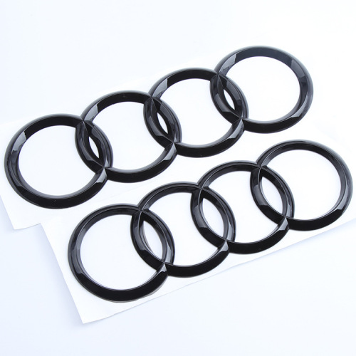 Suitable for FAW Audi four-ring A3A5A4LA6LQ5Q7 mid-grid tail mark, front and rear mark, black modified car mark
