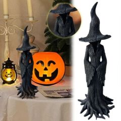 2025 新しいクラッカーバレル魔女魔女像ハロウィン樹脂装飾品家の装飾