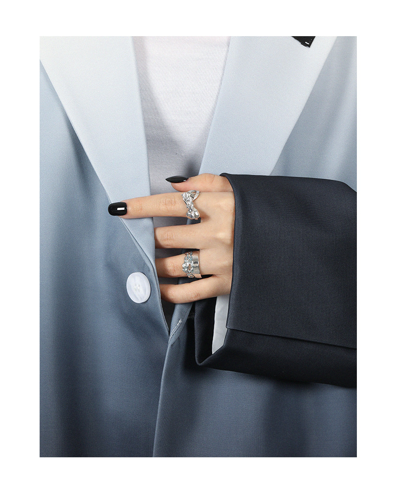 Fashion Irregular Sterling Silver Plating Open Ring