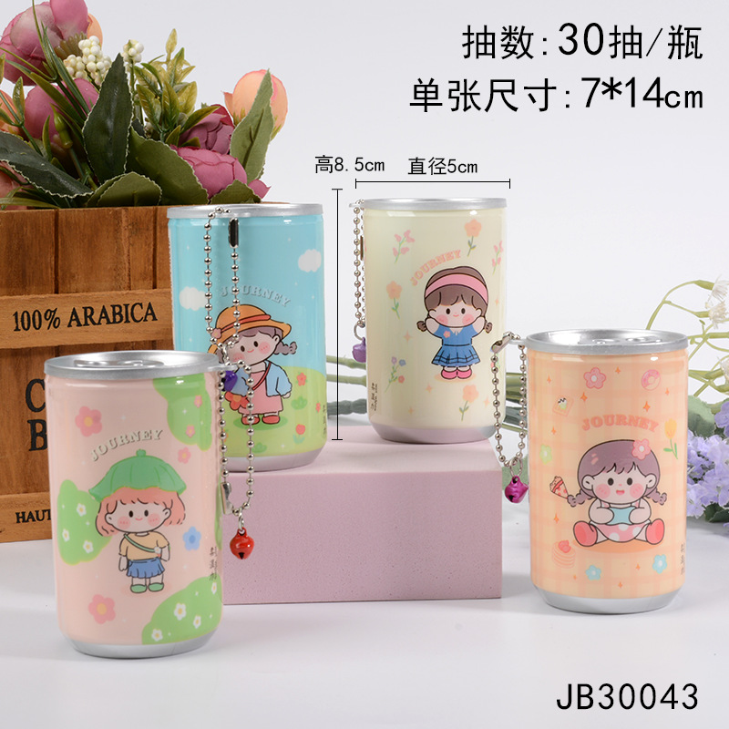 瓶の創意ミニはコーラ缶のウェットティッシュを持ち歩いています。