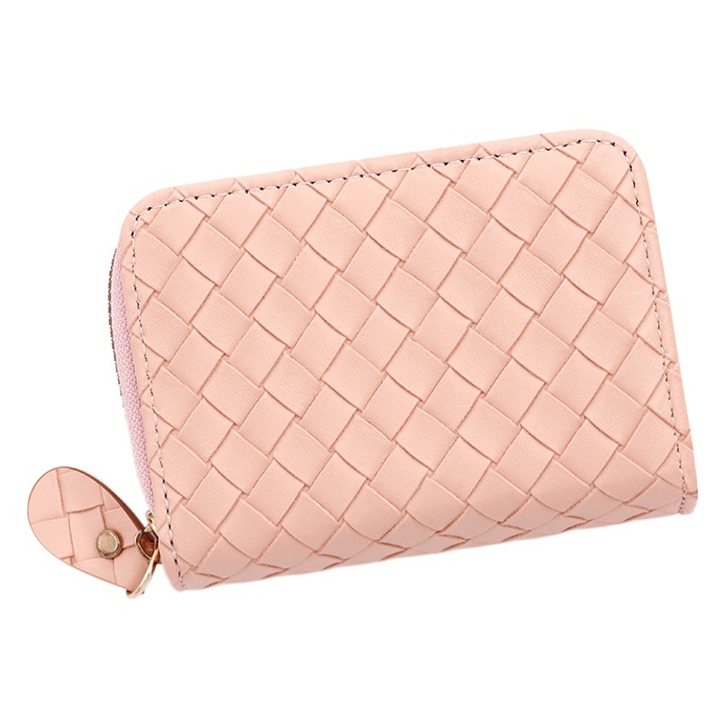 Nuevo bolso de tarjeta para mujer, estilo simple, bolso de tarjeta ultrafino, color caramelo, gran capacidad, bolso de tarjeta de múltiples tarjetas, bolso con cremallera, bolso de mano