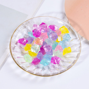 11 * 14mm irregular small crushed ice luminous simulation ice cube ice particles diy accessories mini cream glue phone case drill