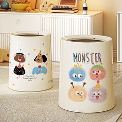 見栄えの良い二層大容量のゴミ箱、新しいスタイルの家庭用バスルーム、キッチン、リビングルーム、寝室、かわいいペーパーバスケットトイレ