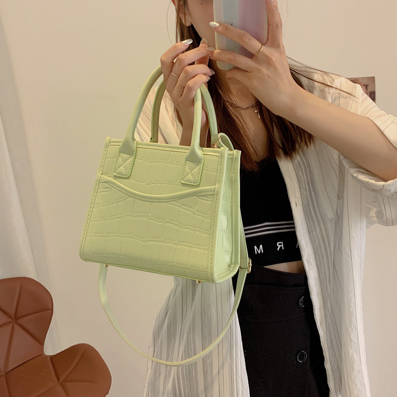 Korean Solid Color Stone Pattern Single Shoulder Messenger Bag display picture 31