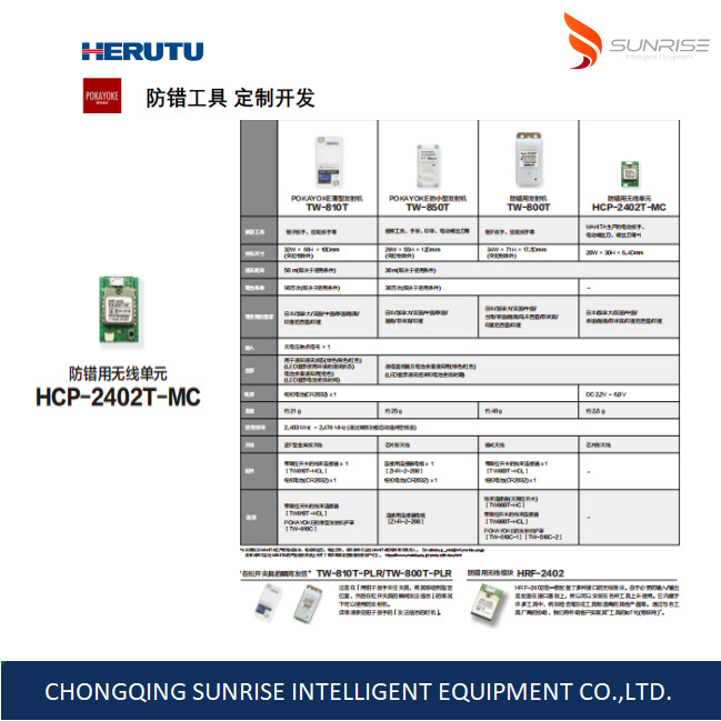 HERUTU无线防错工具 防错用无线单元芯片式发射器 HCP-2402T-MC