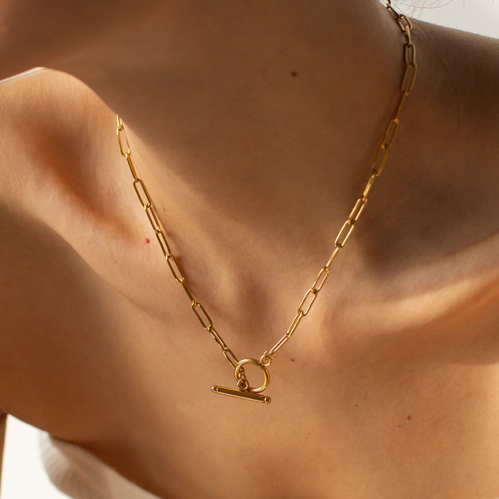 Delicate Two-tone Layered Necklace Set In Gold And Silver Metal_voghion.com
