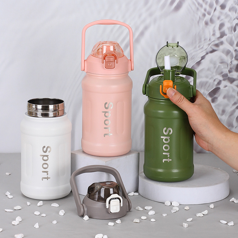 Taza termo de exportación de acero inoxidable 316, pareja de estudiantes masculinos y femeninos, hervidor de agua deportivo, hervidor de agua portátil de doble capa para exteriores, venta al por mayor