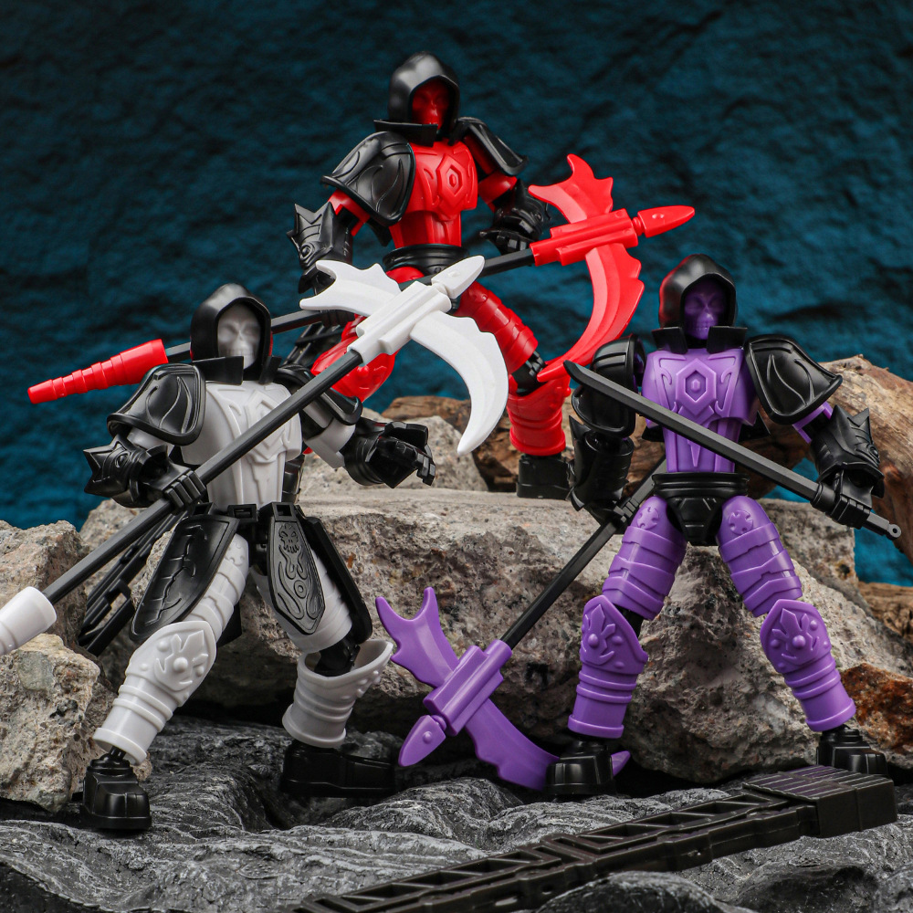 Grim Reaper Country Creation Scythe Messenger Grim Reaper Assembled Jointed Doll Lucky 13 Series Educational Toy Table Ornament Figure