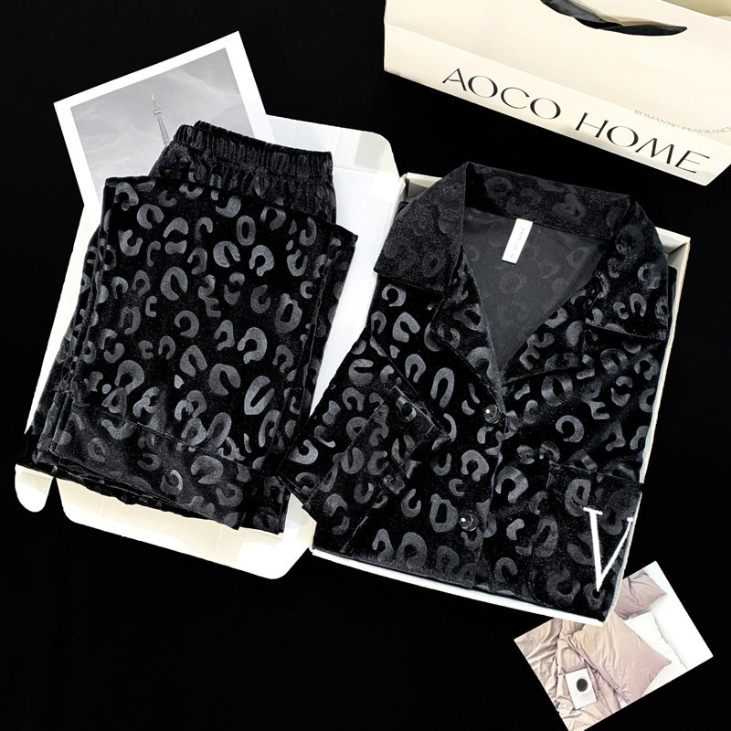 5021#블랙 레오파드 프린트-여성 스타일