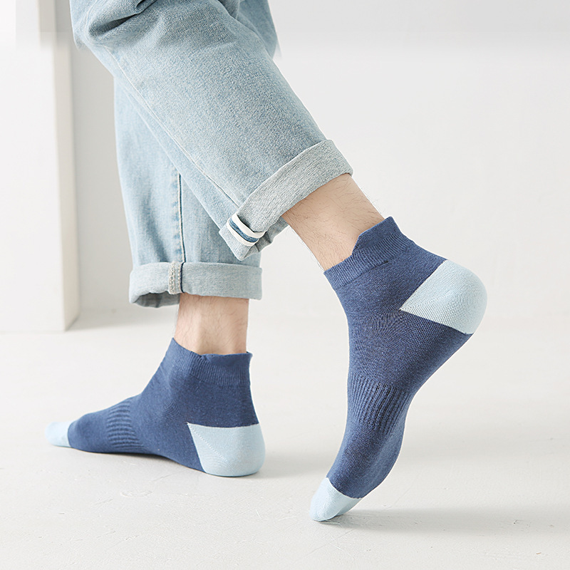 Large size boat Socks men's summer short cotton socks sweat absorbent breathable rubber waist casual sports socks wholesale