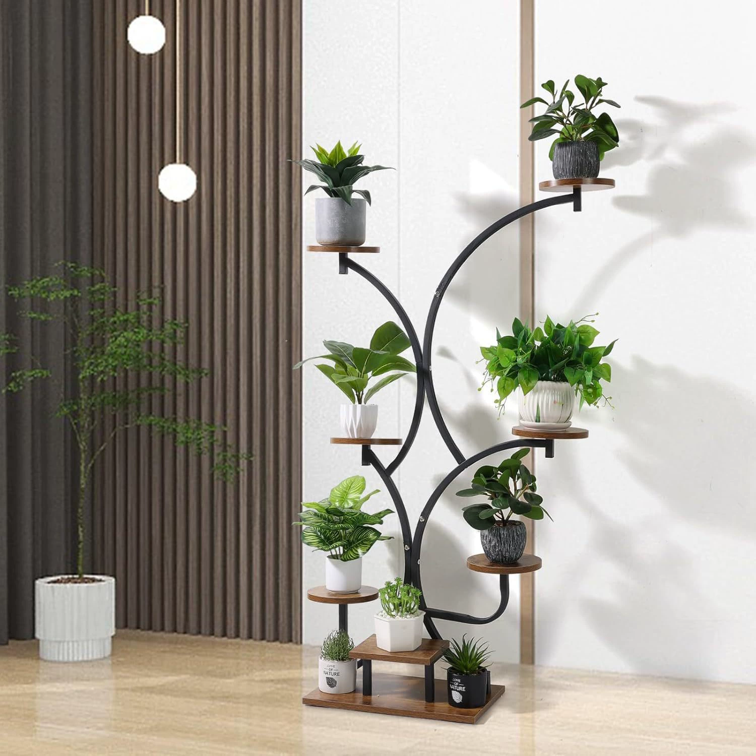 Трансграничные комнатные растительные подставки Многослойные металлические растительные полки Комнатные растительные подставки крытый цветочный дисплей