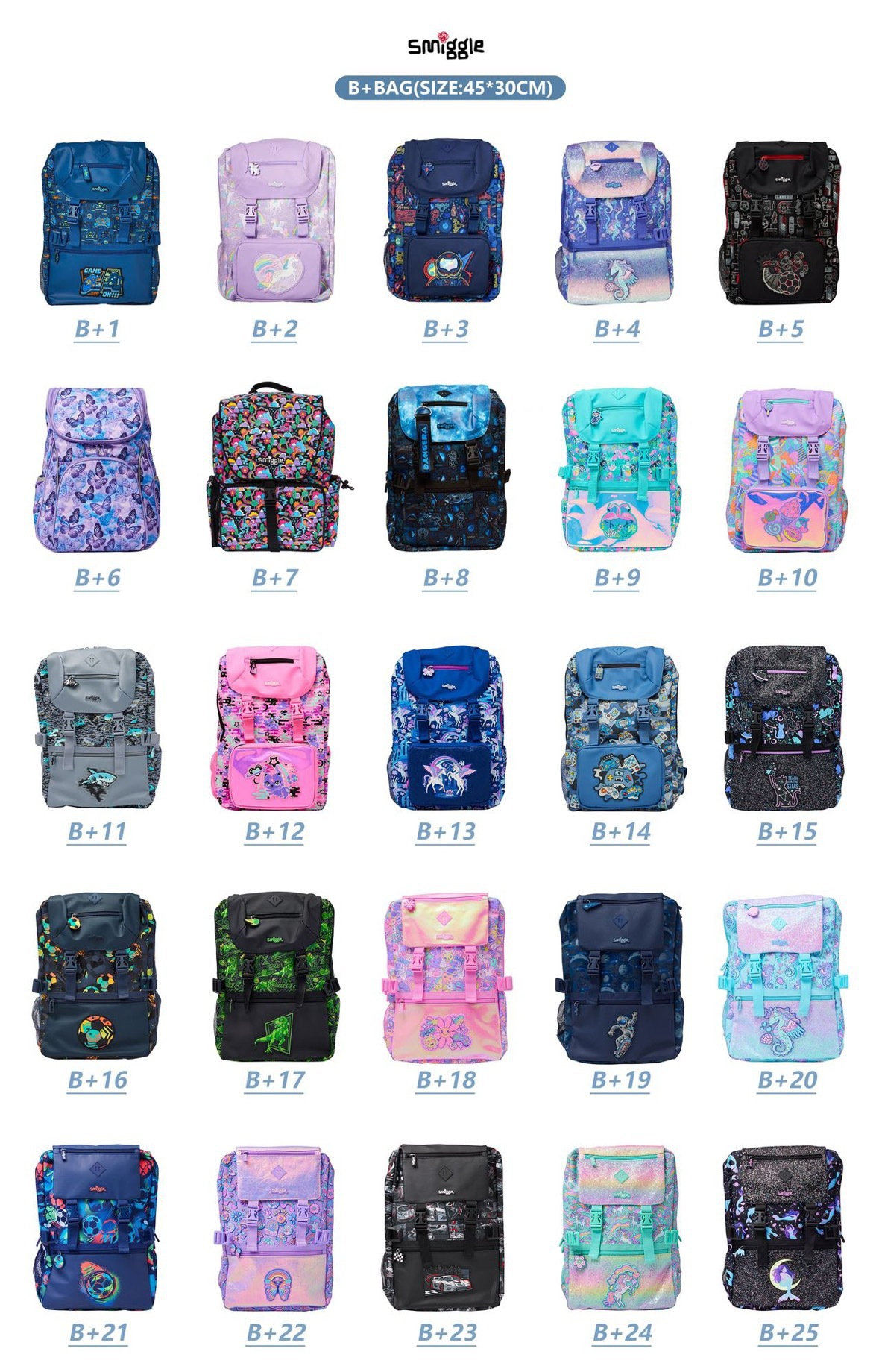 Mochila escolar australiana smiggle para estudiantes de escuela primaria, niños y niñas, mochila de gran capacidad con tapa abatible