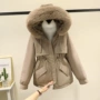 连帽冬季女士实体棉服