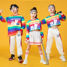 六一儿童啦啦操演出服中小学团体运动会女童爵士套装嘻哈街舞潮服