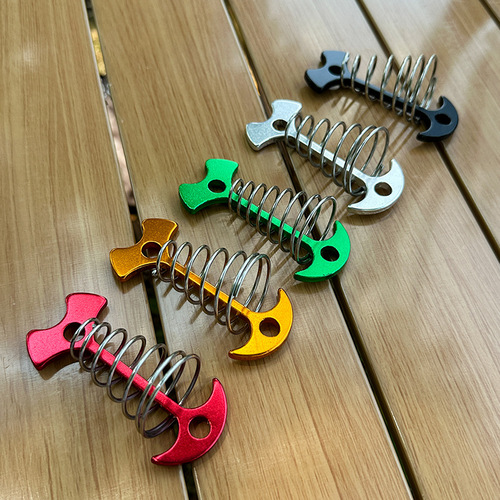 Outdoor camping tent herringbone ground nails canopy deck nails pallet fixed multi-functional spring buckle ground nails wind rope buckle