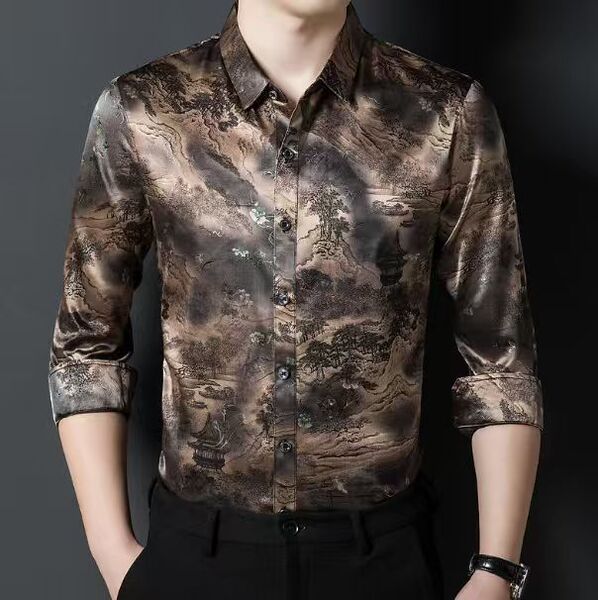 Silk autumn shirt for leisure