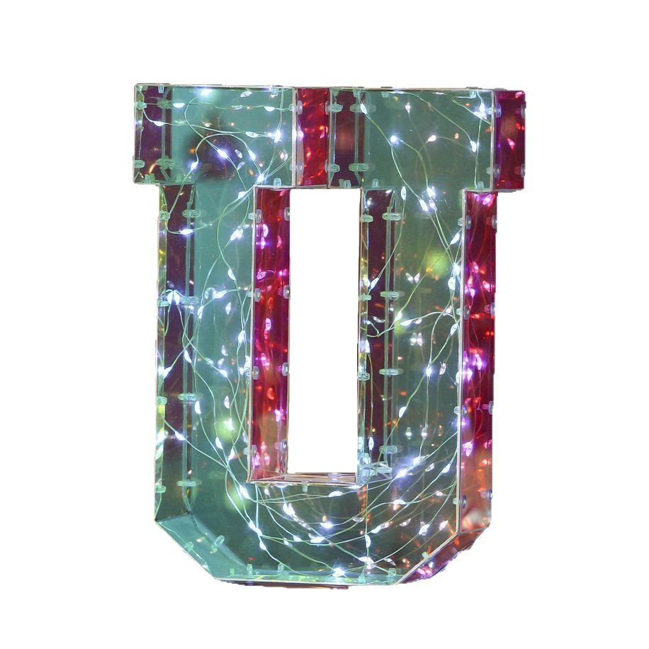 Glowing letter u