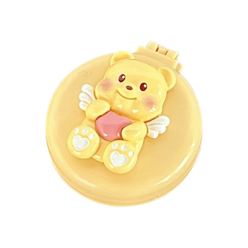 Caricatura encantadora oso de aire pein de airbag suave lindo corazón de niña plegable portátil mini pein de pelo pein pequeño