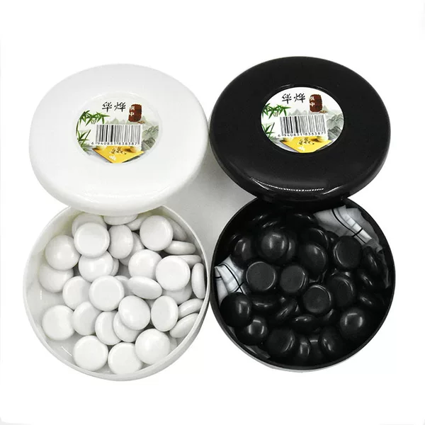 Huatuo Backgammon Intellectual Game Chess Kidsren Students Adult Entertainment Black and White Chess Plastic Chess with Chessboard Paper