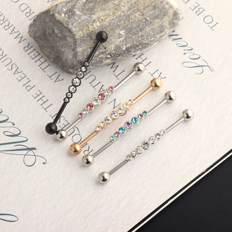Pointed titanium steel lip stud product view