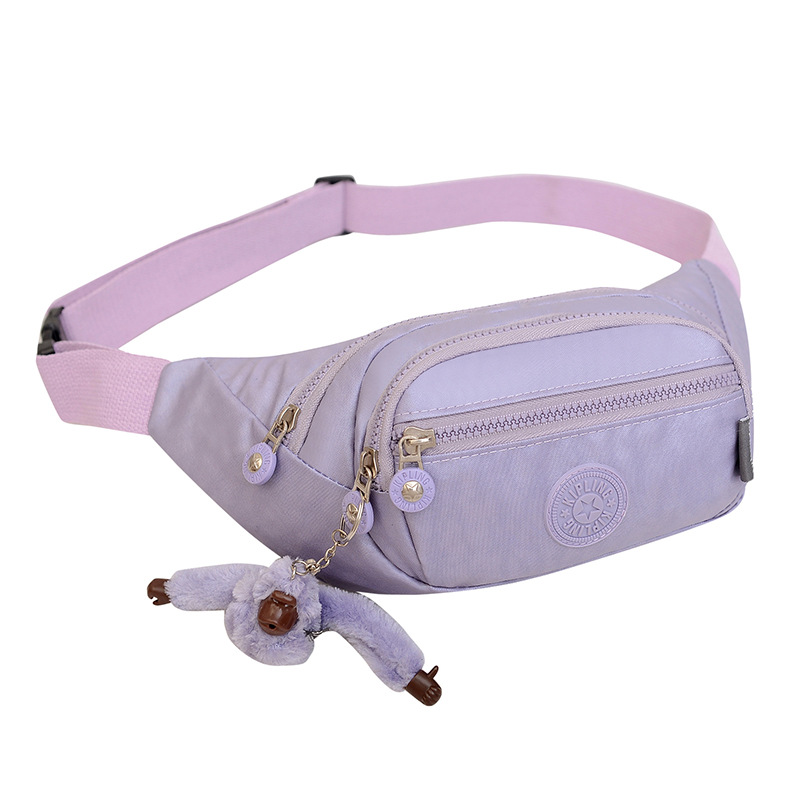 2023 nuevo bolso de pecho bolso crossbody bolso de hombro de tela impermeable brillante pequeño mono colgante de compras bolso de pecho Live Streaming drenaje