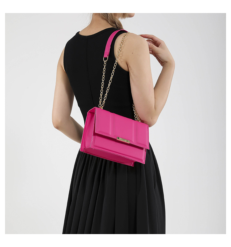 Cross-border commuting small square bag, retro chain single-shoulder bag, Korean version crossbody bag, new autumn/winter 2024 collection, women's bag undefined