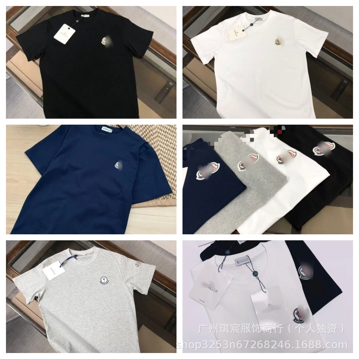 New Summer Original Standard Mask Short-sleeved T-shirt Men's Pure Cotton Casual Embroidered Round Neck Mongolian Men's T-shirt for Lovers