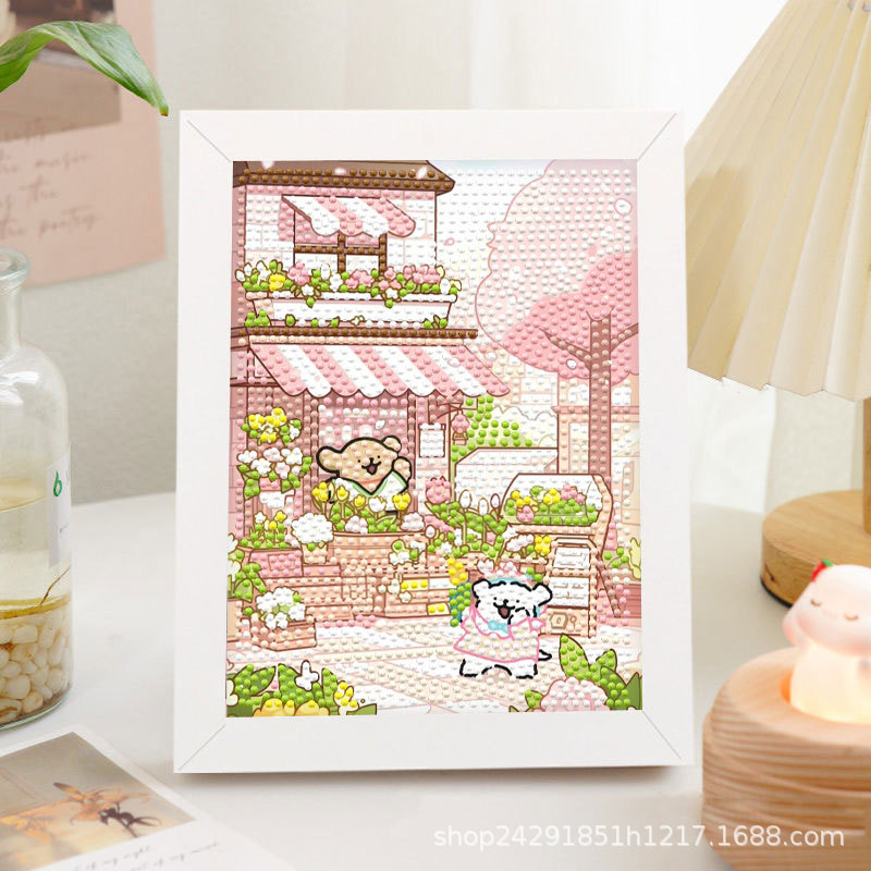 Diamante nuevo lápiz de dibujos animados pequeño nuevo pegatino diy puzzle manual regalo de cumpleaños para niños estudiantes