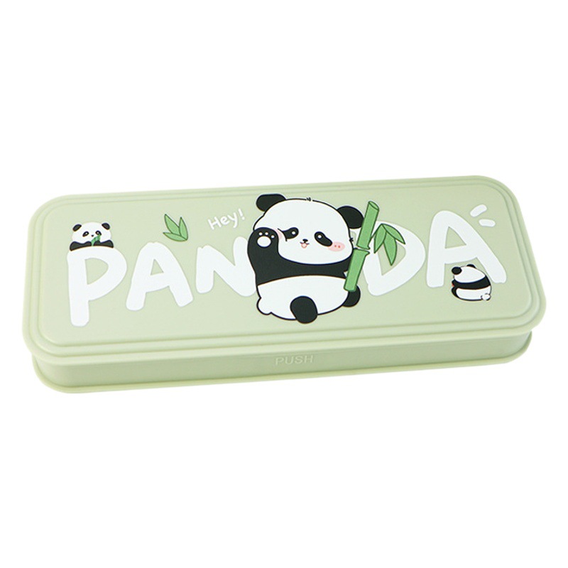Temporada escolar papelería caja de lápices de estudiante de escuela primaria caja de lápices Panda de dibujos animados de niña de aspecto alto comercio caja de lápices de jardín de infantes