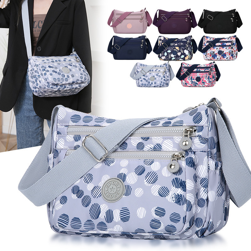 2023 New Shoulder Bag Women's Crossbody Bag Nylon Cloth Oxford Cloth Shopping Travel Satchel Carry-on Mother Bag